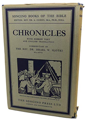 CHRONICLES: Hebrew Text & English Translation with Introduction and Commentary (Soncino Books of the Bible)