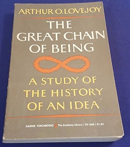 1960 THE GREAT CHAIN OF BEING Paperback Book by ARTHUR LOVEJOY