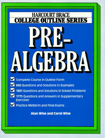 College Outline for Prealgebra (Books for Professionals)