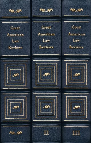 Great American Law Reviews 3-volumes Leatherbound special edition